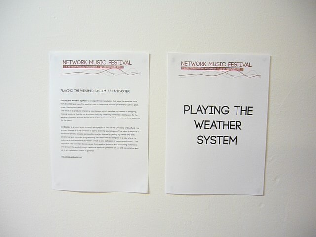 Playing the Weather System installation